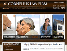 Tablet Screenshot of corneliuslawfirm.com